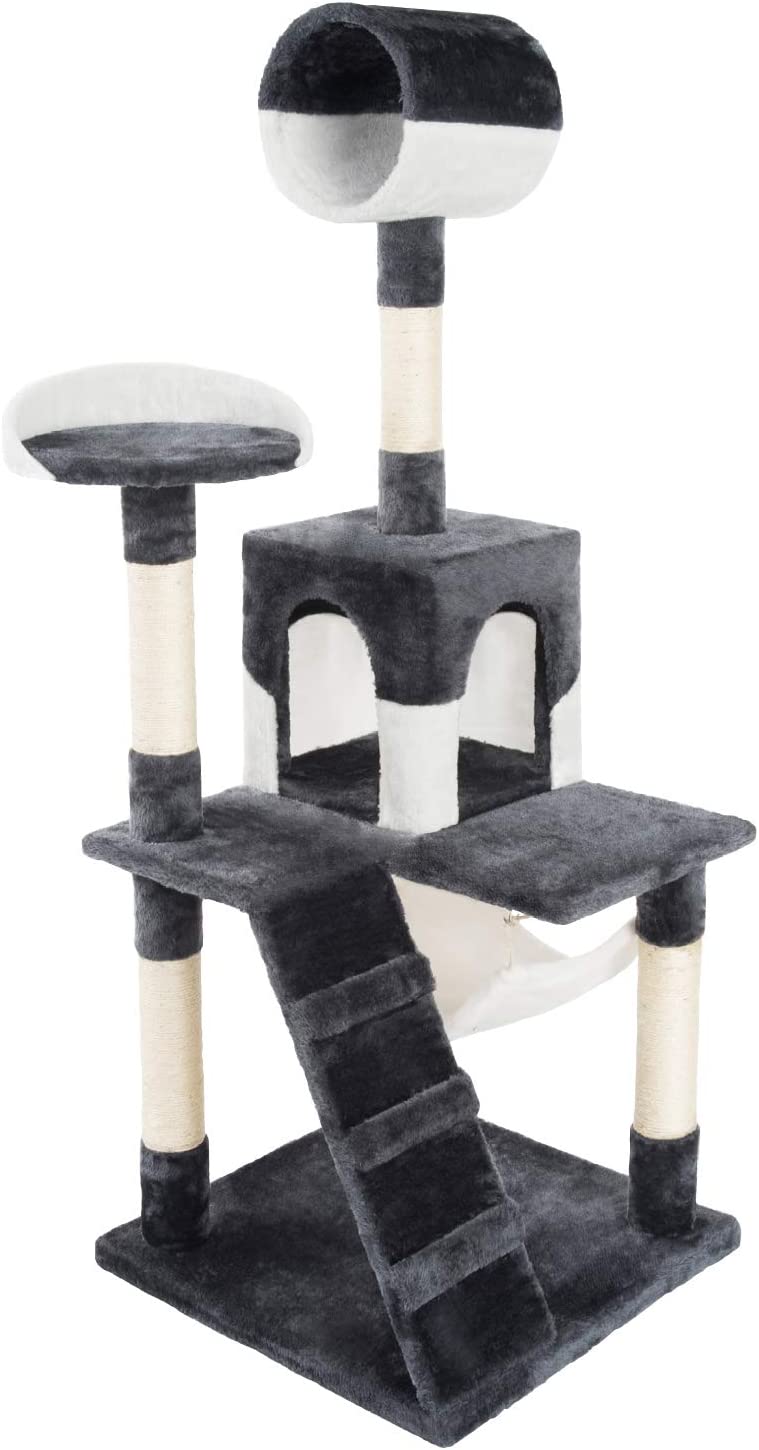stabiler kratzbaum mit hängematte PCT3002 Katzen Kratzbaum 133cm/H Stabiler Kletterbaum Spielbaum mit Ex –  jamaxx-pets