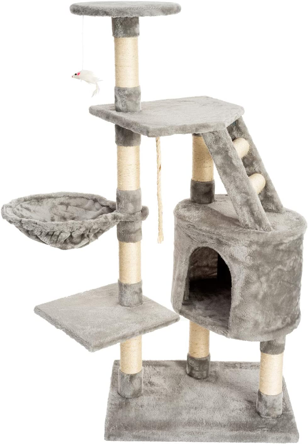 PCT4002 Katzen Kratzbaum 120cm Kletterbaum weiches Soft-Plüsch, Spielb –  jamaxx-pets