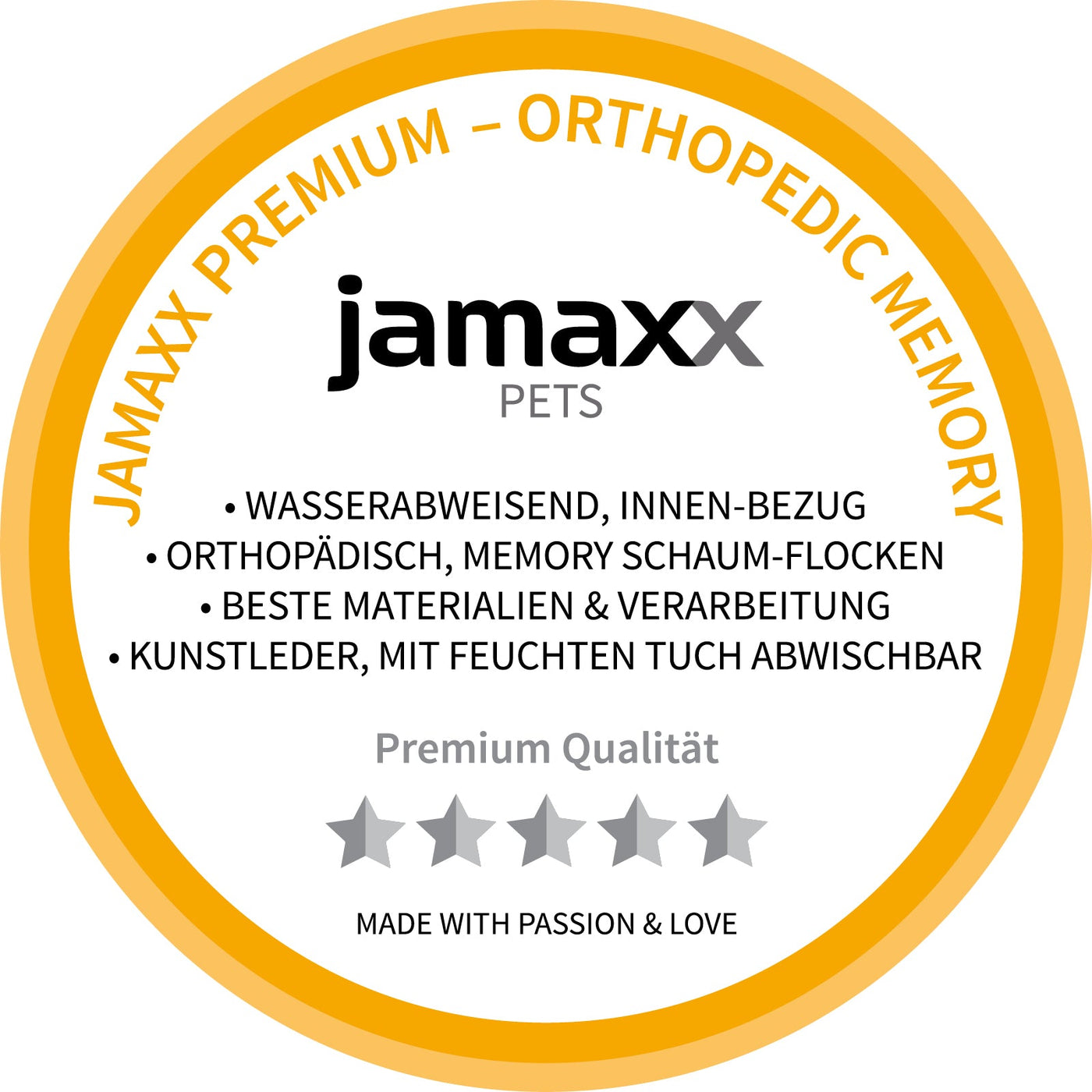 B-Ware: PDB2010 - Orthopädisches Hundebett, gestepptes Kunstleder, Bezug mit Memory Visco Füllung, Wasserabweisend, Abwaschbar & Hygienisch