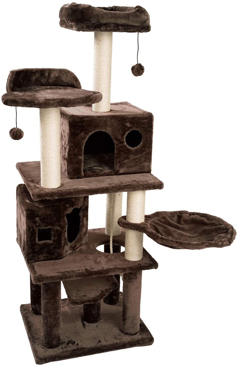 B-Ware: PCT6006, Premium Katzen Kratzbaum XXL H165cm, Extra-Stabil 9 c   jamaxx-pets