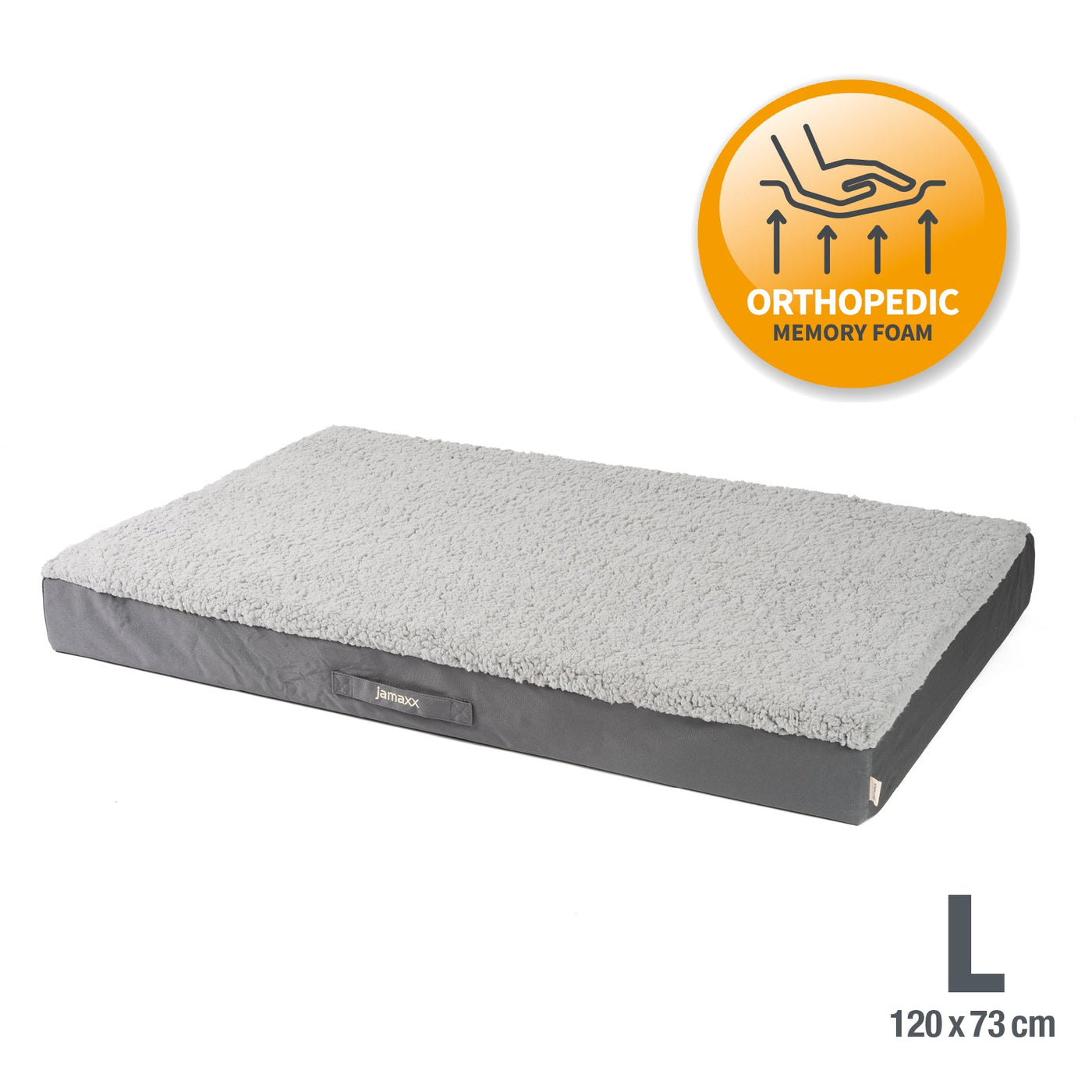 B-Ware: PDB1012, Orthopädische Hunde-Matratze, orthopädische 2-Lagen Matratze, Bezug waschbar, Hundekissen mit ★ Memory Foam, S/M/L, grau braun ...