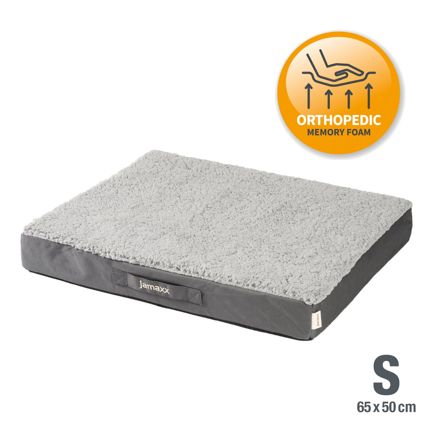 B-Ware: PDB1012, Orthopädische Hunde-Matratze, orthopädische 2-Lagen Matratze, Bezug waschbar, Hundekissen mit ★ Memory Foam, S/M/L, grau braun ...