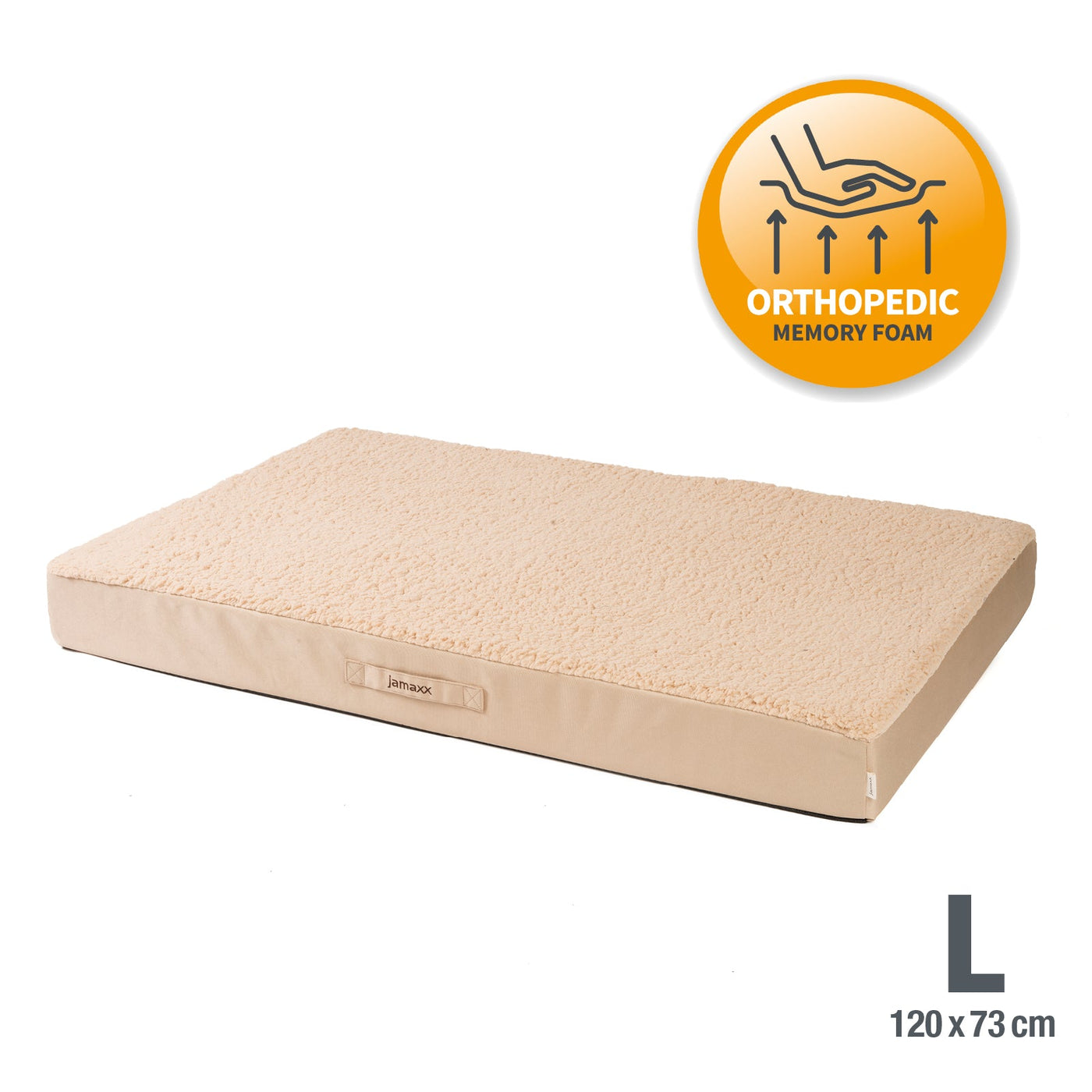 B-Ware: PDB1012, Orthopädische Hunde-Matratze, orthopädische 2-Lagen Matratze, Bezug waschbar, Hundekissen mit ★ Memory Foam, S/M/L, grau braun ...