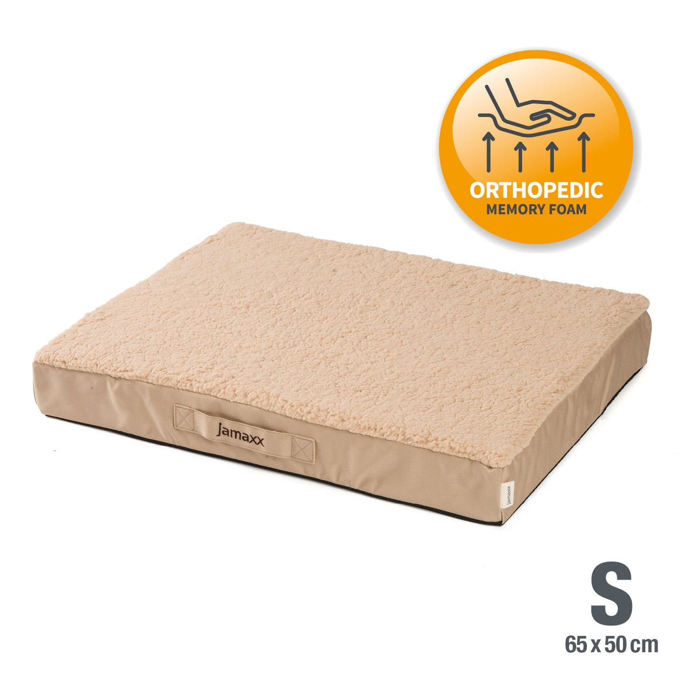 B-Ware: PDB1012, Orthopädische Hunde-Matratze, orthopädische 2-Lagen Matratze, Bezug waschbar, Hundekissen mit ★ Memory Foam, S/M/L, grau braun ...