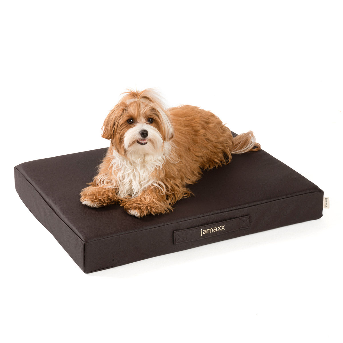 B-Ware: PDB1017, Premium Hunde-Matratze, Deluxe Kunstleder, 2-Lagen Orthopädische HundeMatte ★ Memory Foam, S/M/L, braun grau schwarz