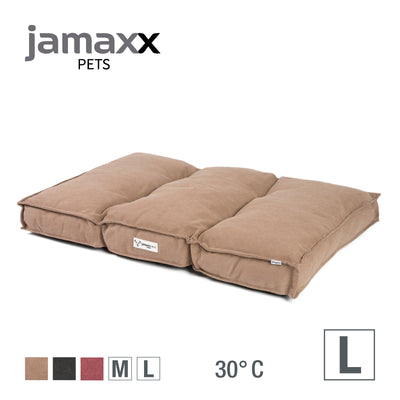 Hundebett Vintage Look - Canvas Bezug - beige, L + Farben