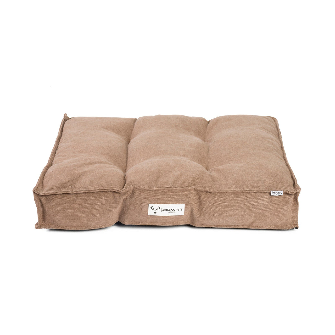 B-Ware: PDB1086, Hundekissen mit Vintage Canvas Bezug, Weiche Komfort-Füllung, Hundebett waschbar, Hundematte in M/L dunkelgrau braun ...