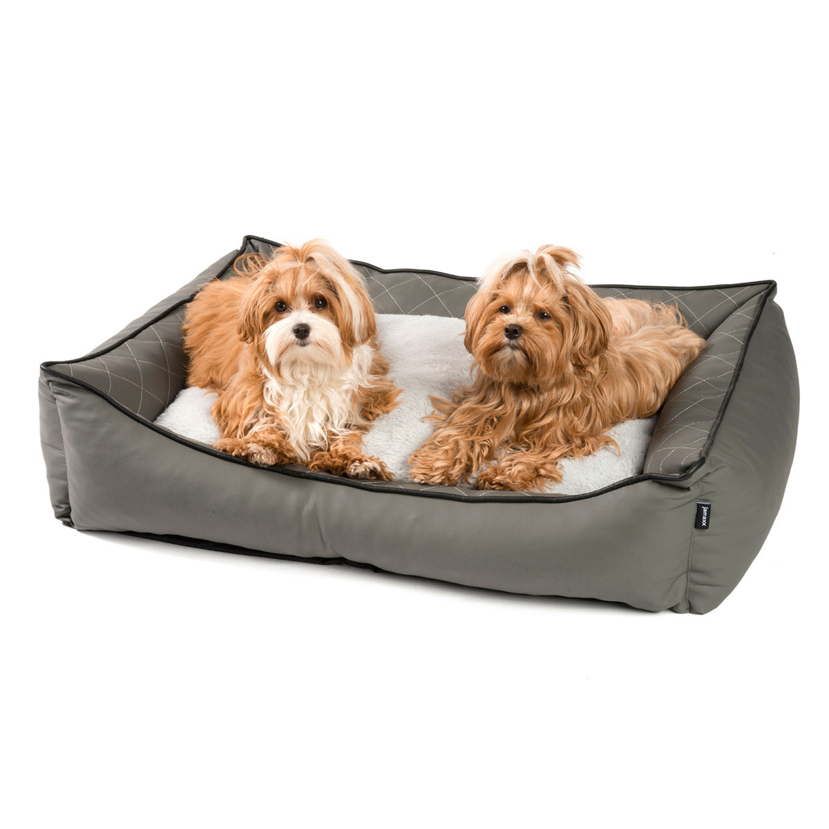 B-Ware: PDB2011 - Premium Hundebett Kunstleder mit Orthopädischer Memory Visco Füllung