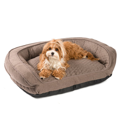 Stilvolles Hunde-Sofa in zwei Größen - graubraun
