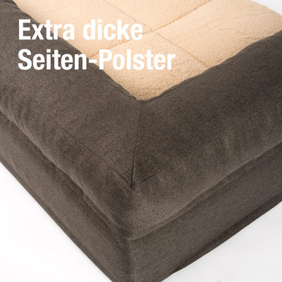 PDB3014 | Premium 2-in-1 Hundesofa, abnehmbare Seitenpolster, waschbar, orthopädische Füllung