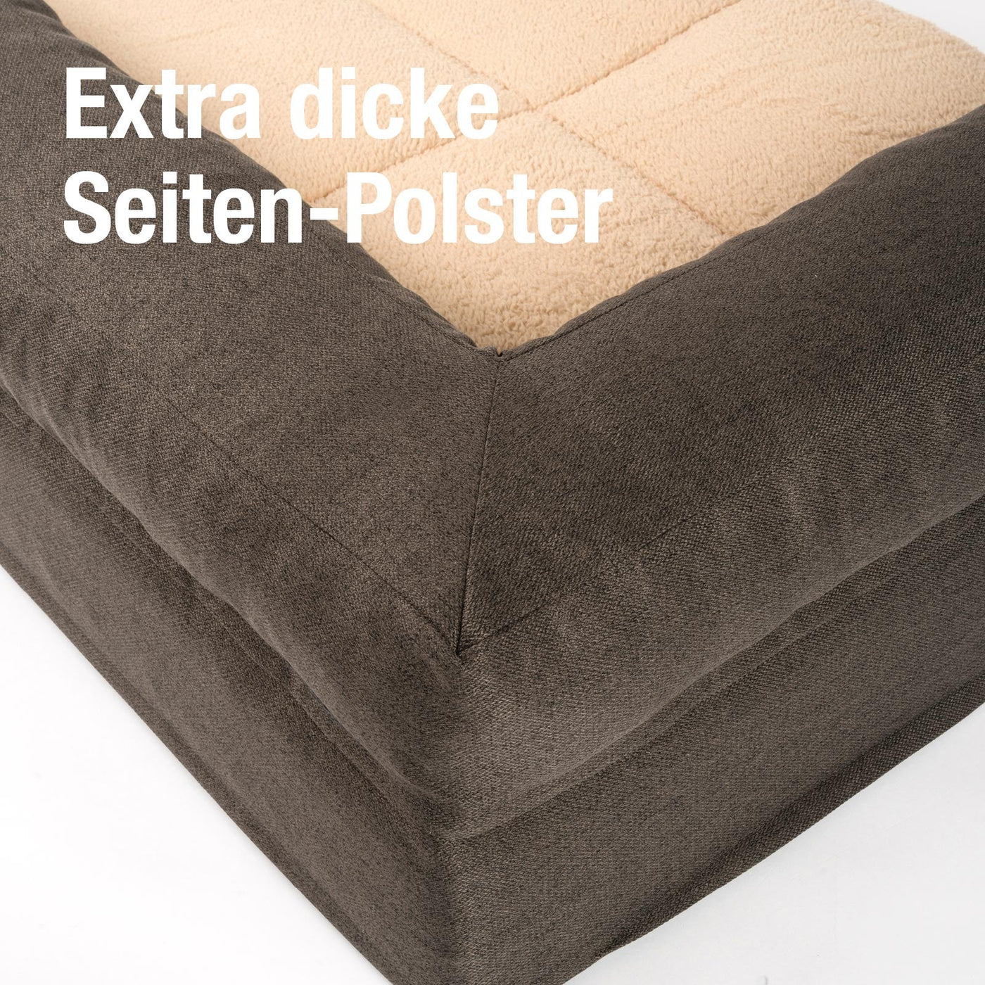 B-Ware: PDB3014 | Premium 2-in-1 Hundesofa, abnehmbare Seitenpolster, waschbar, orthopädisch