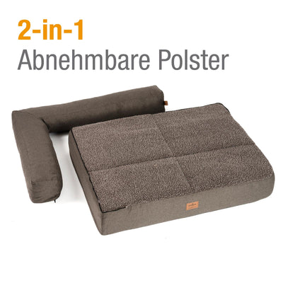 B-Ware: PDB3014 | Premium 2-in-1 Hundesofa, abnehmbare Seitenpolster, waschbar, orthopädisch