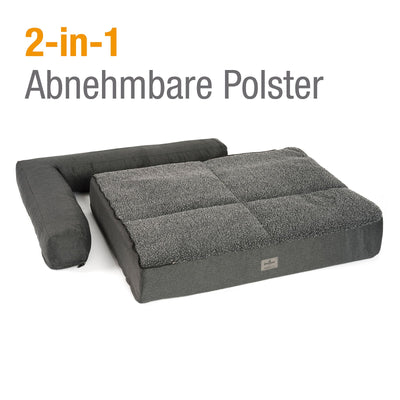 B-Ware: PDB3014 | Premium 2-in-1 Hundesofa, abnehmbare Seitenpolster, waschbar, orthopädisch