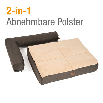 B-Ware: PDB3014 | Premium 2-in-1 Hundesofa, abnehmbare Seitenpolster, waschbar, orthopädisch