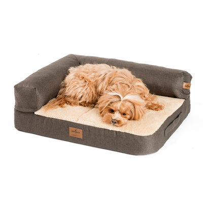 Premium Hundesofa 2-in-1 - Sofa und Hundematte - mit abnehmbaren Seitenpolstern