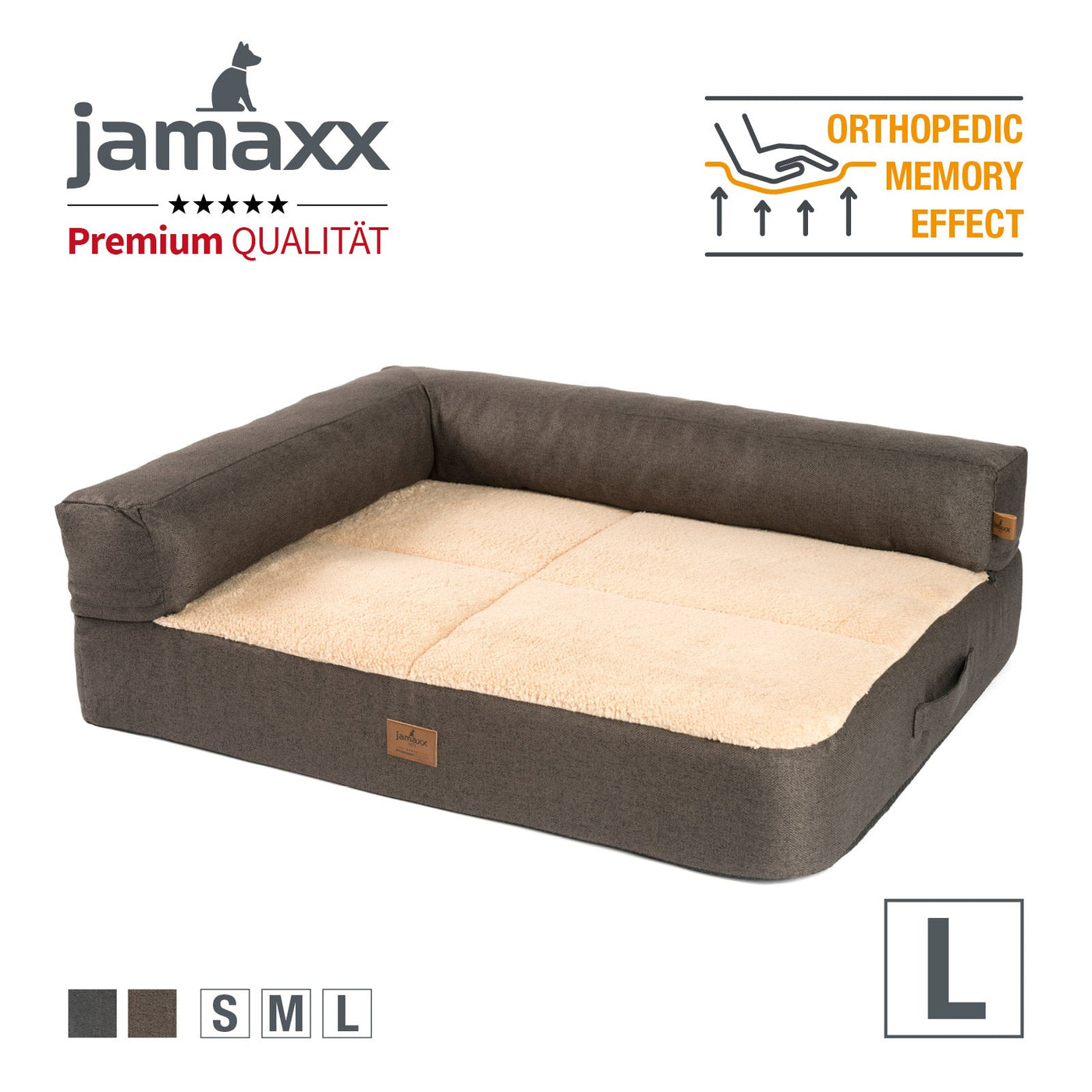 B-Ware: PDB3014 | Premium 2-in-1 Hundesofa, abnehmbare Seitenpolster, waschbar, orthopädisch