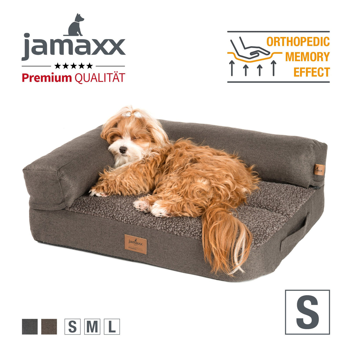B-Ware: PDB3014 | Premium 2-in-1 Hundesofa, abnehmbare Seitenpolster, waschbar, orthopädisch