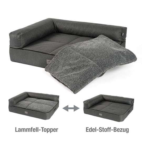 4-in-1 Hundesofa / Hundebett, waschbar, ergonomisch, bis 3XL – jamaxx-pets