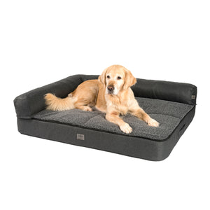 Dieses Premium Hundesofa lässt sich durch Reißverschlüsse einfach in 4 Varianten nutzen.