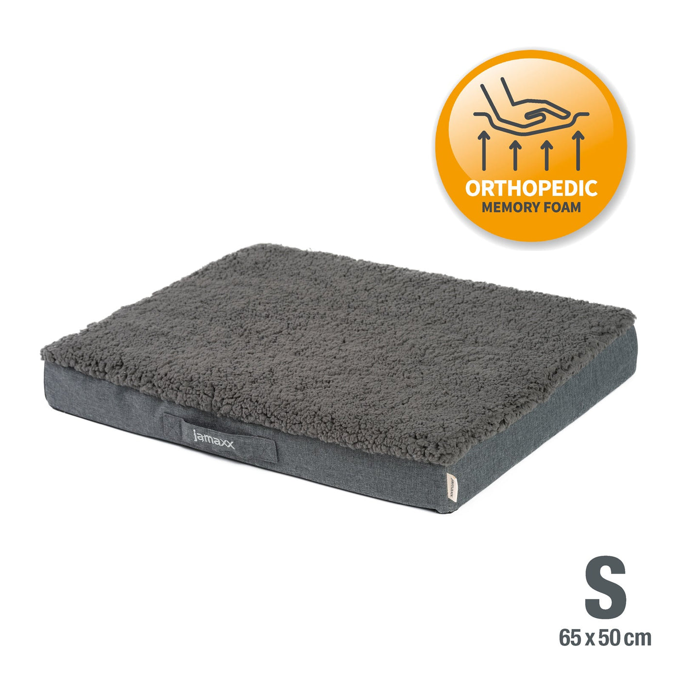 B-Ware: PDB1012, Orthopädische Hunde-Matratze, orthopädische 2-Lagen Matratze, Bezug waschbar, Hundekissen mit ★ Memory Foam, S/M/L, grau braun ...