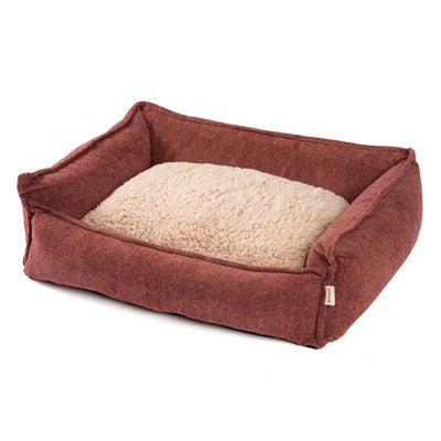 B-Ware: PDB2004, Premium Hundebett mit Wendekissen, Edler Chinelle Stoff, waschbar - Orthopädisch ★ Memory Foam Flocken, S/M/L, braun, grau, ...