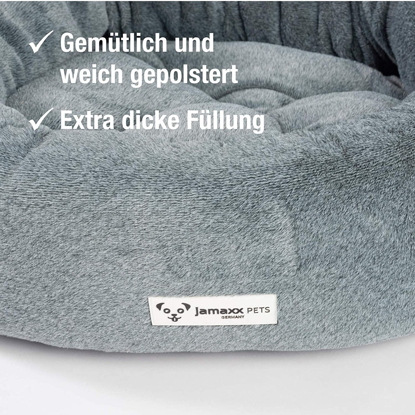 B-Ware: PDB2083, Super-Soft Donut Hundebett Hundekissen in trendigen Fashion Farben - Körbchen mit flauschig weicher Komfort-Polsterung Hundekörbchen Waschbar Hundekorb, S/M grau braun pink ...