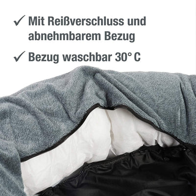 B-Ware: PDB2083, Super-Soft Donut Hundebett Hundekissen in trendigen Fashion Farben - Körbchen mit flauschig weicher Komfort-Polsterung Hundekörbchen Waschbar Hundekorb, S/M grau braun pink ...