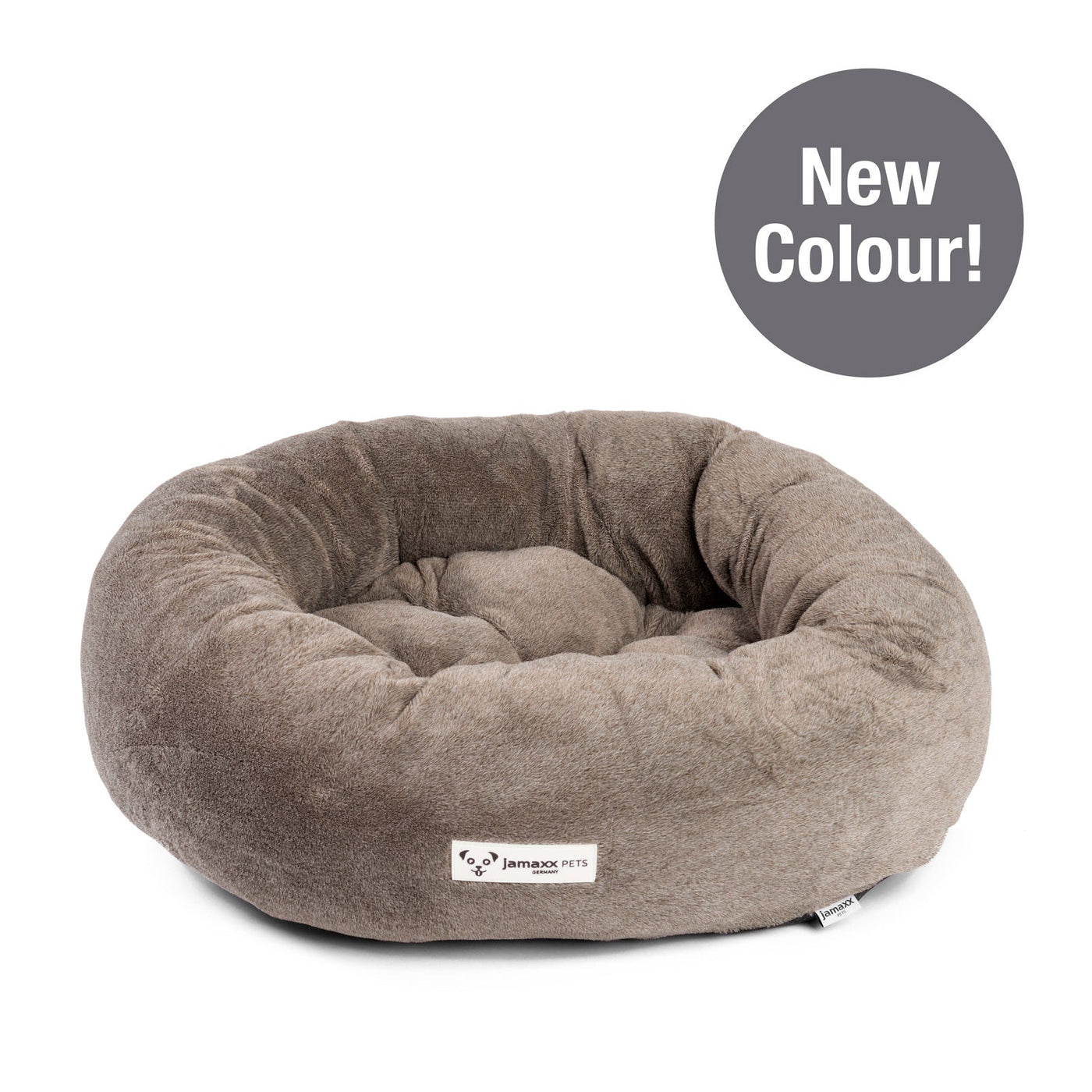 B-Ware: PDB2083, Super-Soft Donut Hundebett Hundekissen in trendigen Fashion Farben - Körbchen mit flauschig weicher Komfort-Polsterung Hundekörbchen Waschbar Hundekorb, S/M grau braun pink ...