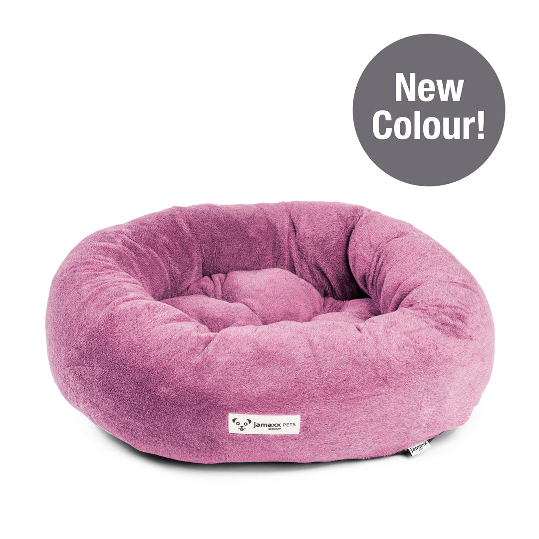 Loir Fluffy Hundebett – Rundes Donut-Bett, 120 Cm, Blau, Waschbar, Für Große Hunde