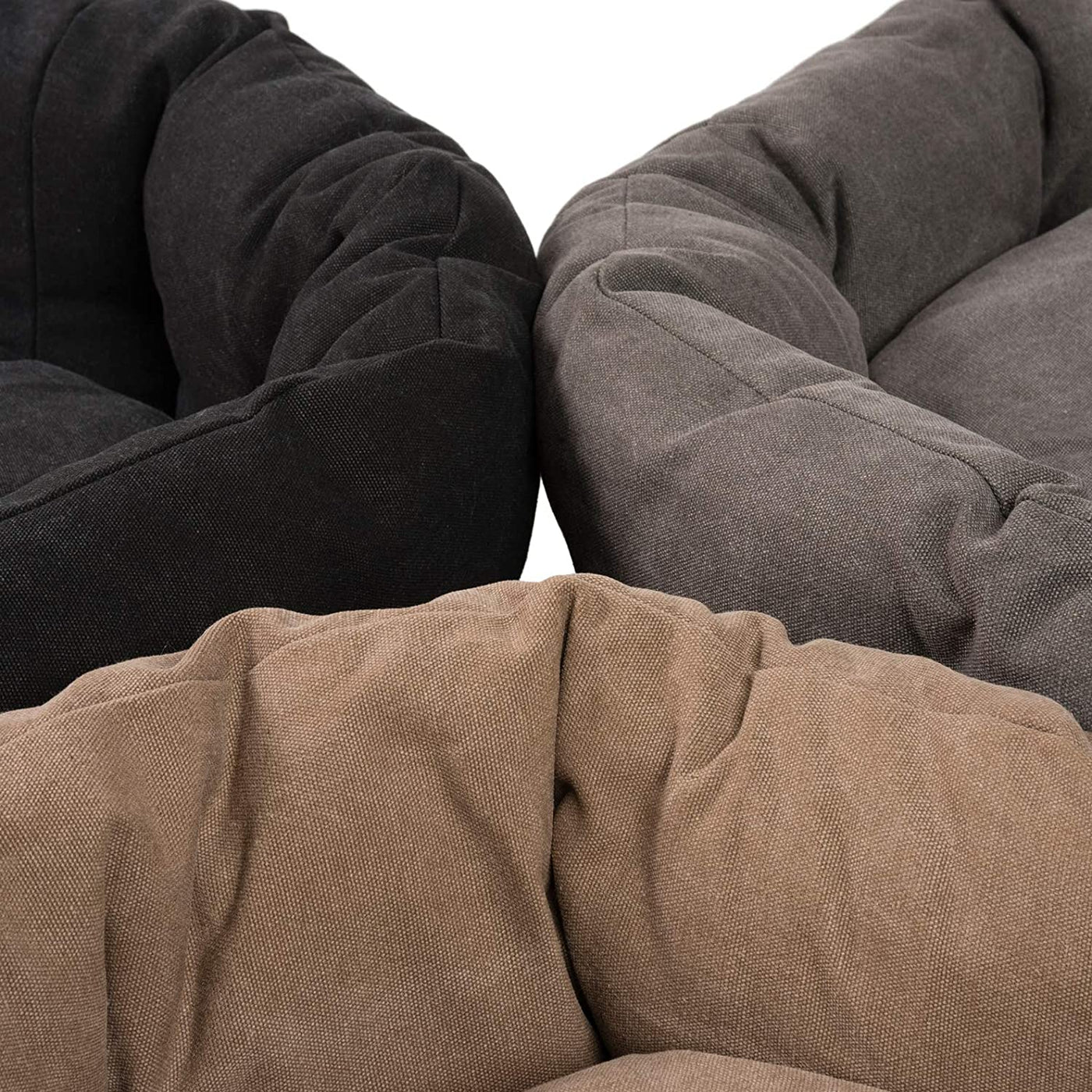 Ovales Hundebett mit extra dicker Füllung, hohen Rändern, braun, anthrazit, grau, waschbar