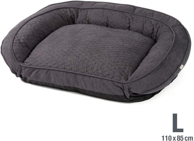 Stilvolles Hunde-Sofa in L - grau