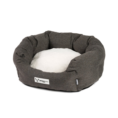 PDB2089, Hunde-Körbchen Bequem Weich, Wendekissen Waschbar Hundekorb Hundebett mit Komfort-Polsterung, S/M/L, grau beige braun...