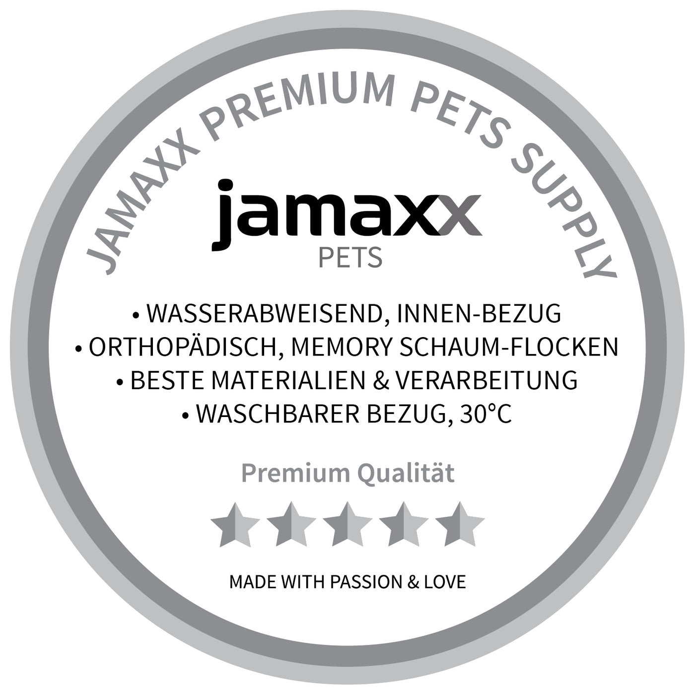 PDB2006 | Premium Hundebett, edle Leinen-Optik, waschbar, orthopädisch, grau + braun